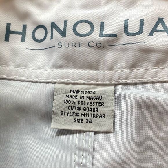 Honolua Surf Co Blue and White Tropical Floral Design Board Shorts Size 34 - Picture 3 of 12